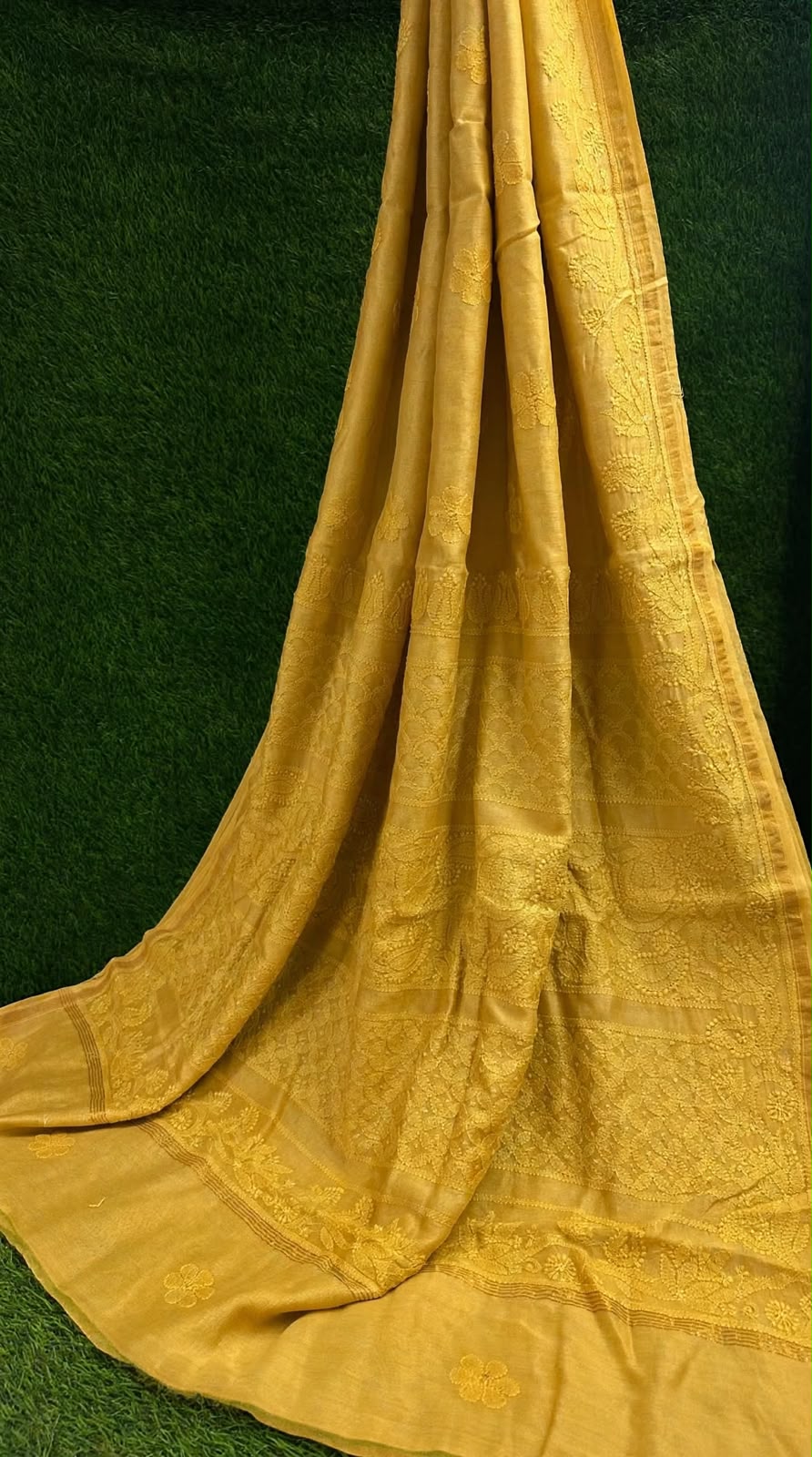 Chanderi Silk Chikankari Saree