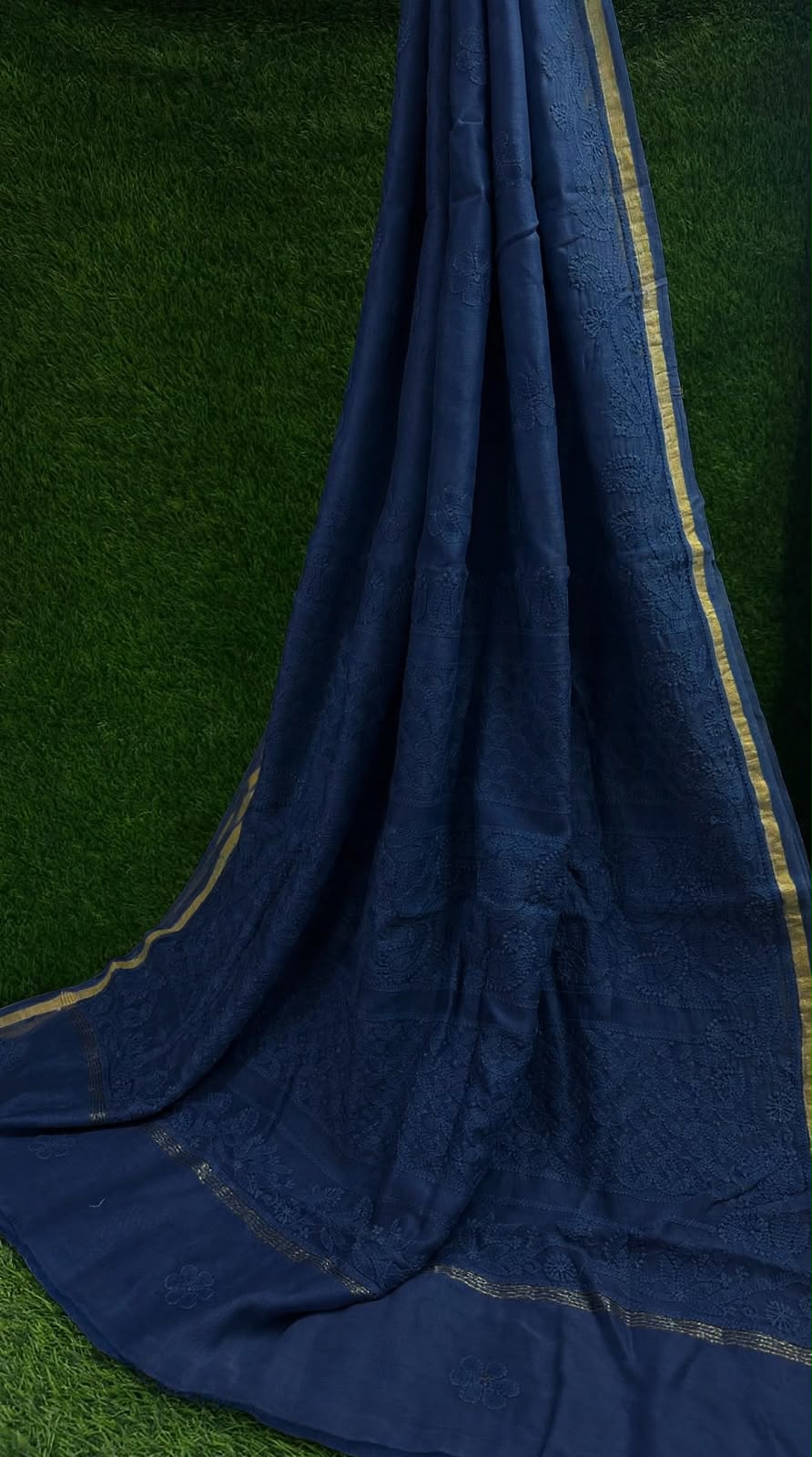 Chanderi Silk Chikankari Saree