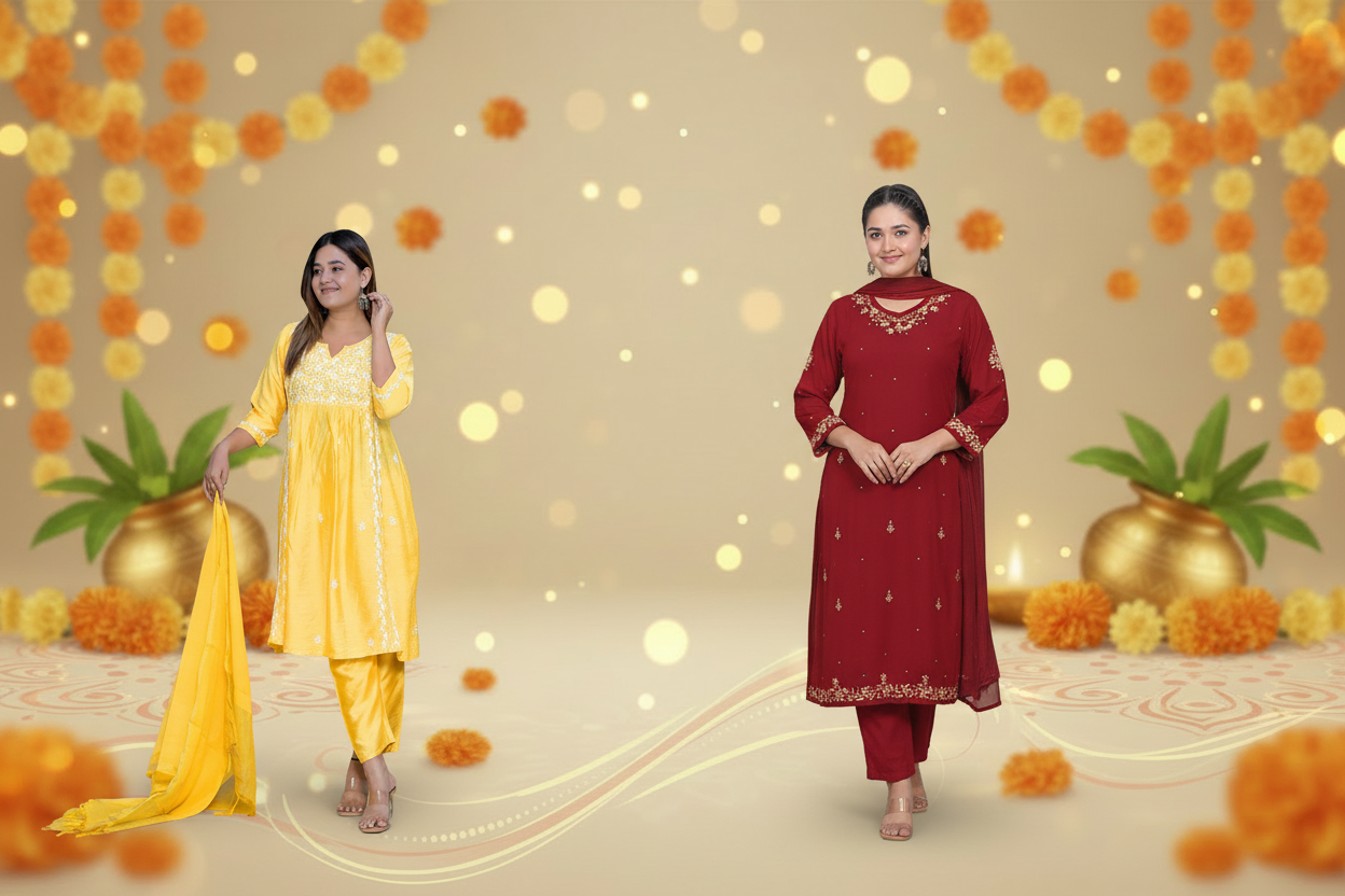 Gudi Padwa Banner with Lavina and Hazel