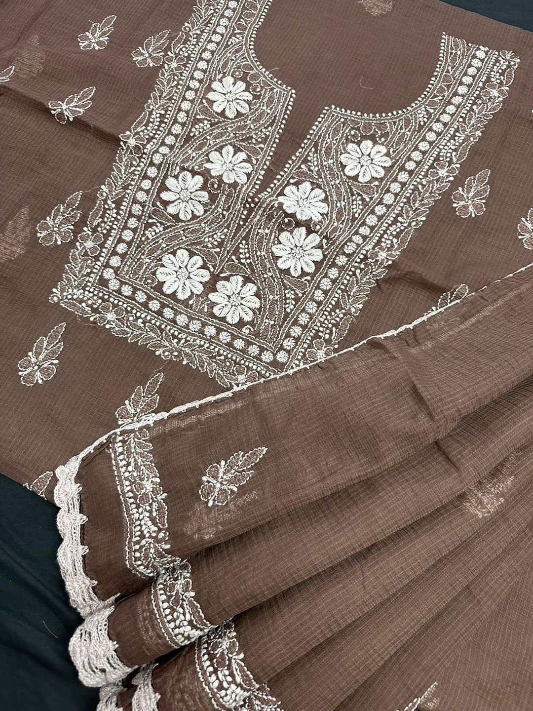 Kota Chikankari Unstitched Dresses