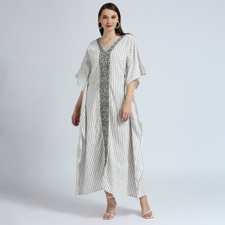 CHERYL COTTON CHIKANKARI KAFTAN