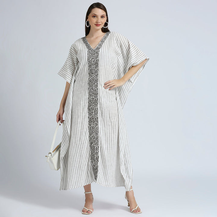 CHERYL COTTON CHIKANKARI KAFTAN