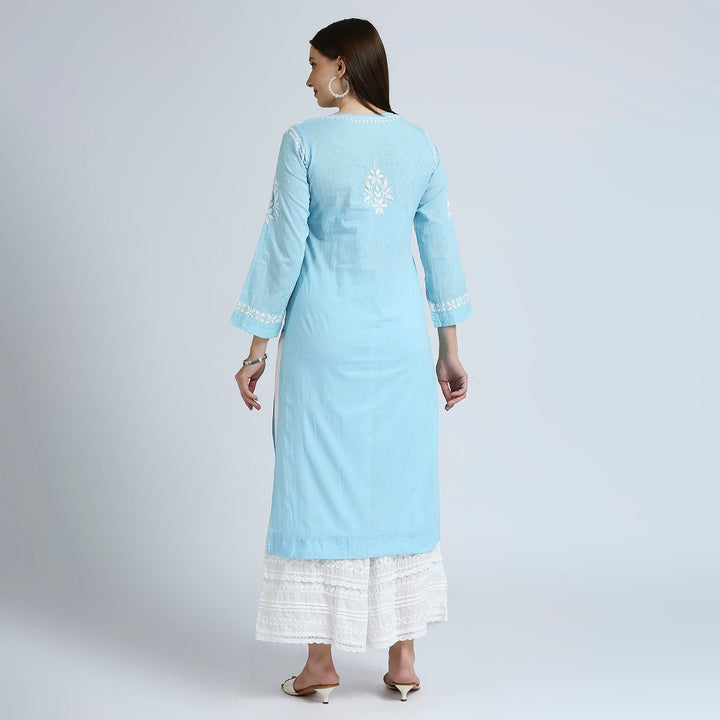 MASUMA COTTON CHIKANKARI LONG KURTI