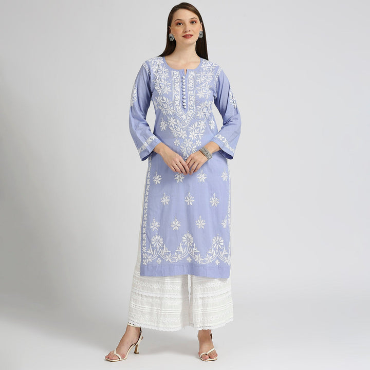 MASUMA COTTON CHIKANKARI LONG KURTI