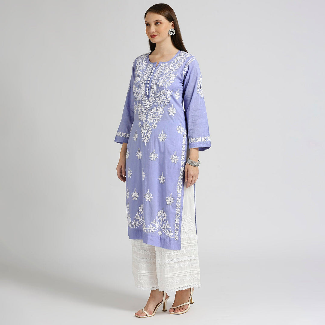 MASUMA COTTON CHIKANKARI LONG KURTI