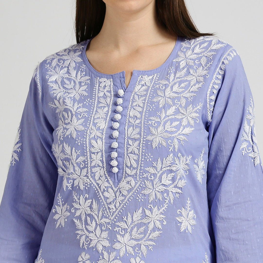 MASUMA COTTON CHIKANKARI LONG KURTI